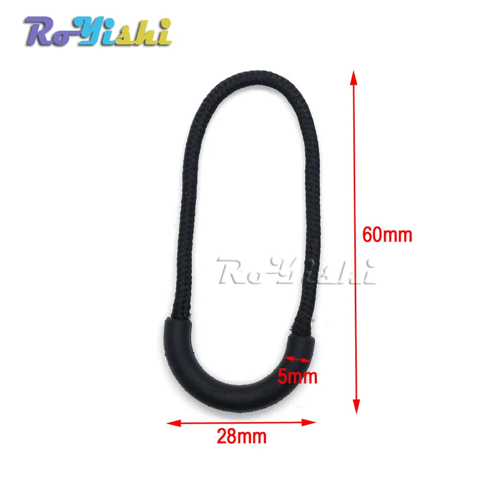 100pcs/pack Zipper Pulls Cord Rope Ends Lock Zip Clip Buckle Black For Paracord Accessories/ Backpack/Clothing | Дом и сад