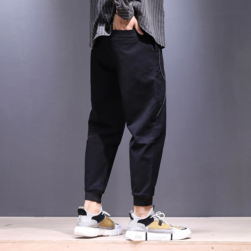 Свободные Повседневное мужские шаровары Для мужчин 2018 ботильоны Длина хип-хоп