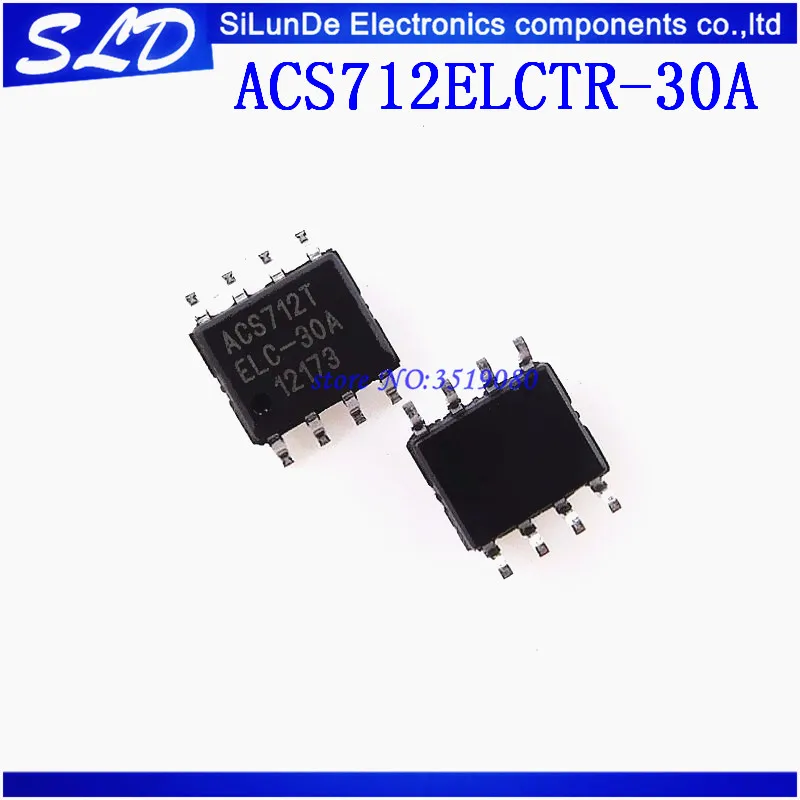 

ACS712T ACS712 ACS712ELCTR-30A-T ACS712ELCTR-30A ACS712T-30A 30A SOIC8 20pcs/lot Free Shipping