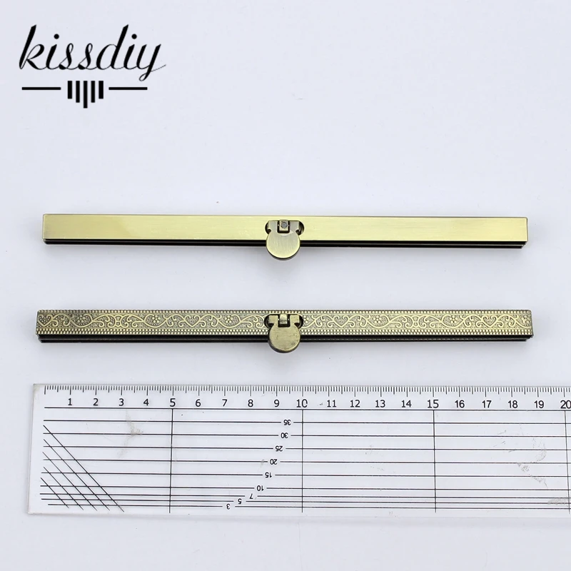 10 шт. 19 см Античная бронзовая гладкая или рельефная металлическая рамка кошелька