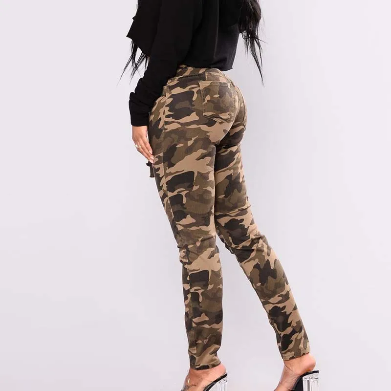 2020 модные камуфляжные брюки в стиле милитари с цепочкой женские армейские черные