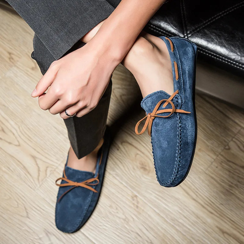 Novelty Fashion Casual Loafers Shoes for Men Solid Spring Autumm Flat Slip On Classics Driving | Обувь