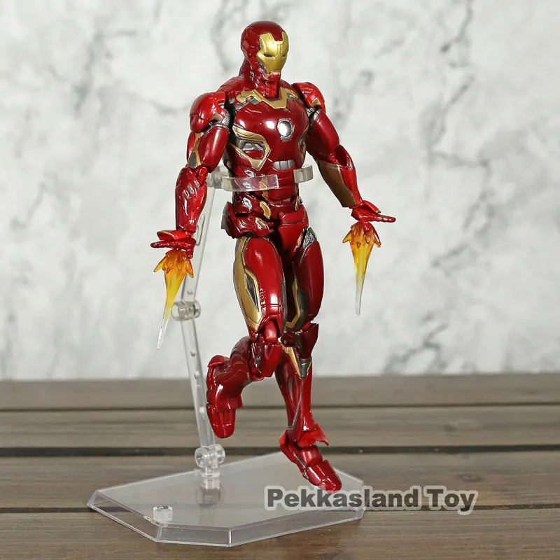 Экшн-фигурка Мстители Тони Старка Железный человек Mk45 MAFEX 022 ПВХ Коллекционная