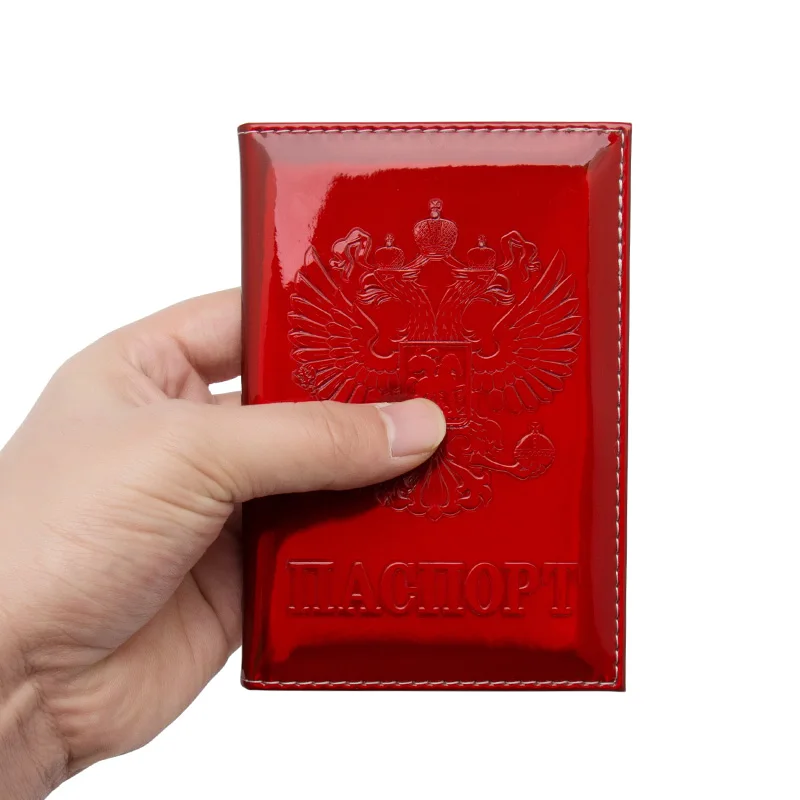 Красная зеркальная Обложка для паспорта из искусственной кожи с крокодиловой