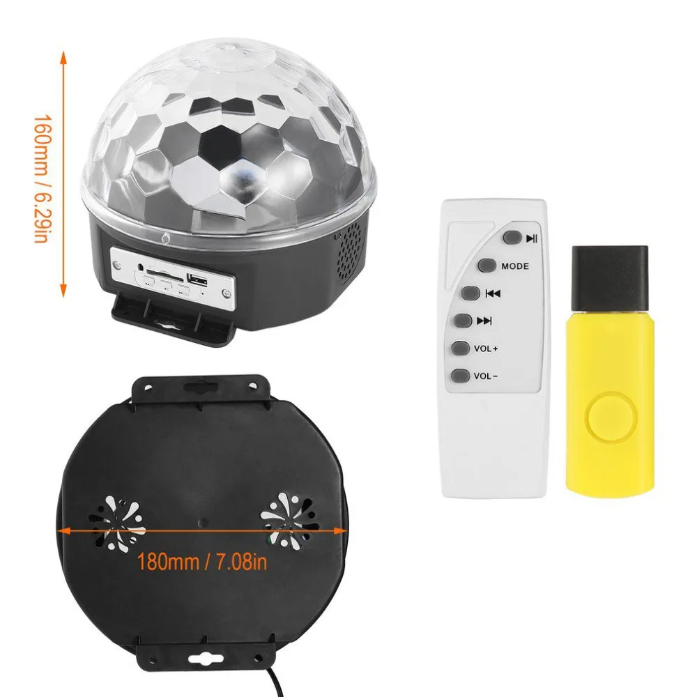 MP3 светодиодный волшебный светящийся хрустальный шар динамический жидкое небо