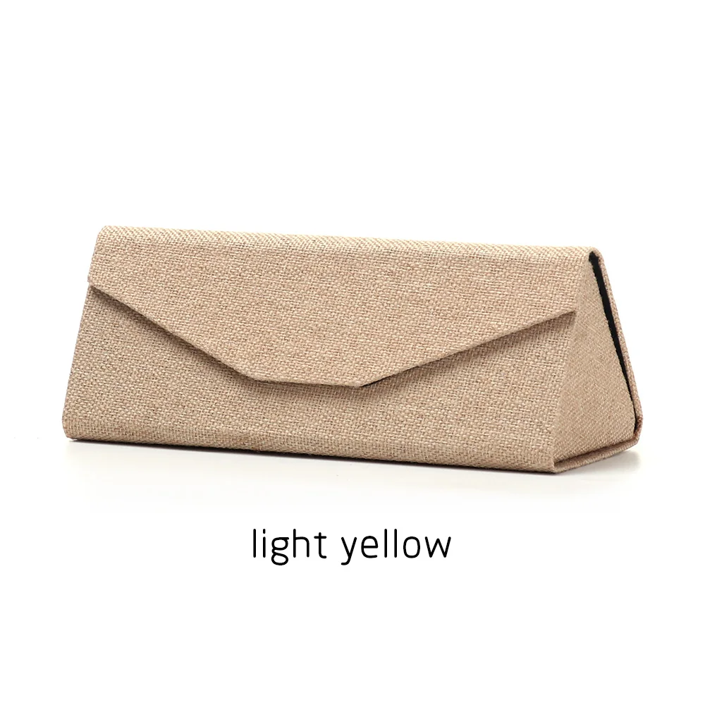 Light Yellow Модный складной чехол для солнцезащитных очков унисекс, защитный футляр для очков, экологичный Защитный Контейнер для очков - Цвет: Light Yellow