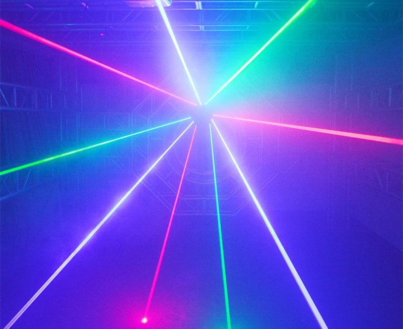 2 шт./лот лазерный паук светильник rgb движущаяся головка лазерный светильник, лазерный паук лампа DMX512 контроль профессиональный сценический DJ светильник