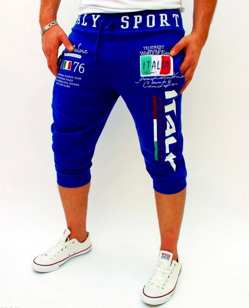 Men's Casual Leisure shorts Digital Letter print joggeres harem men's fashion masculina de marca hombre bermuda Shorts | Мужская