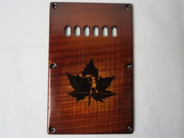 

1pcs Hand-made carved maple wood Tremolo Cover Guitar #2328