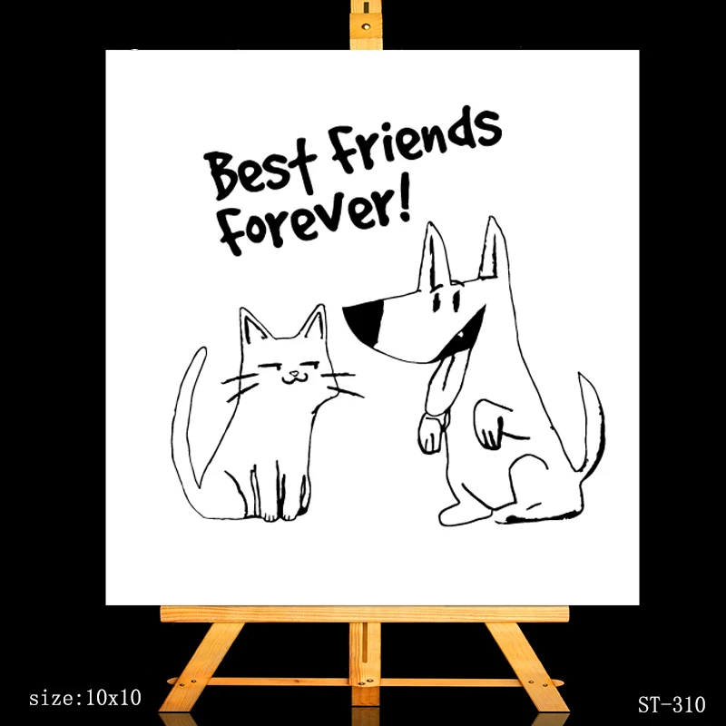 

AZSG Best Friend Forever Clear Stamps For DIY Scrapbooking/Card Making/Album Decorative Silicone Stamp Crafts