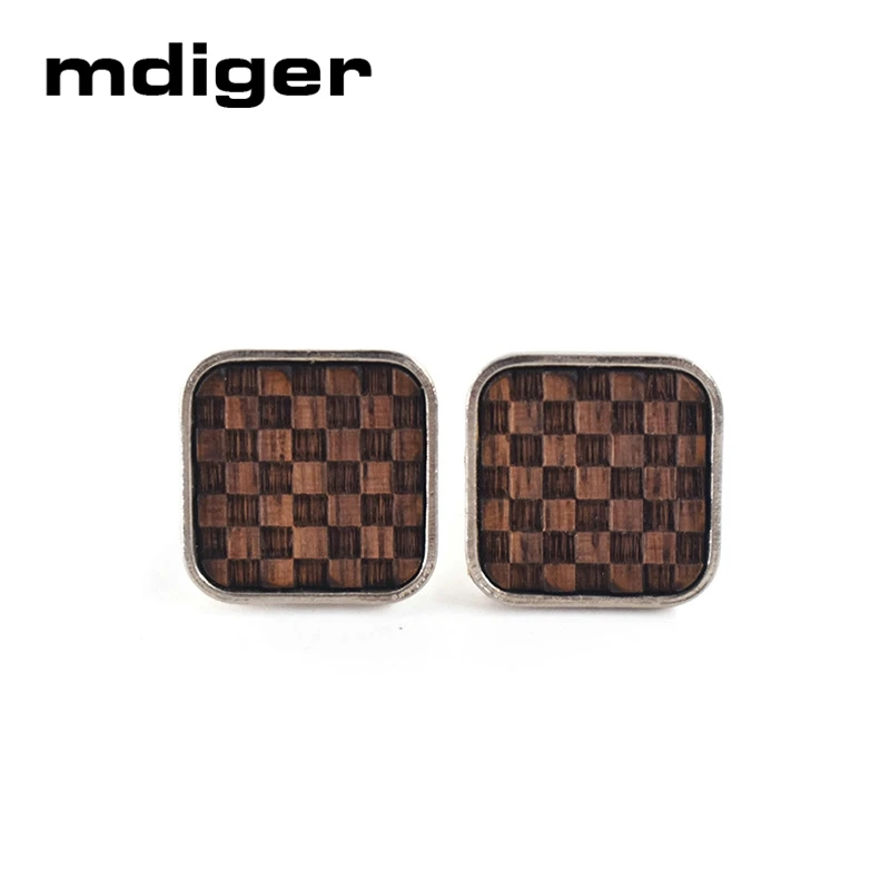 Mdiger французские запонки с деревянными элементами для мужская деловая рубашка