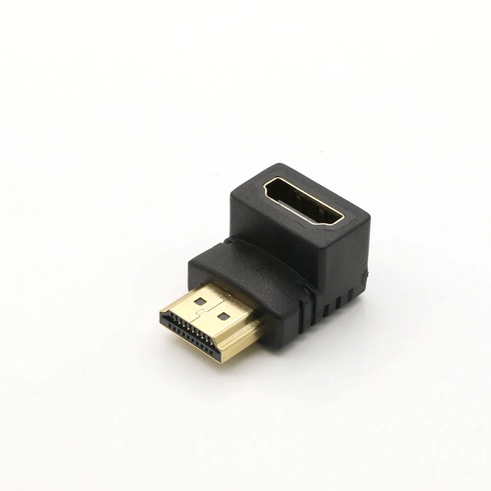 2 шт Джек совместимому с HDMI 90 градусов угловой переходник Совместимость M F