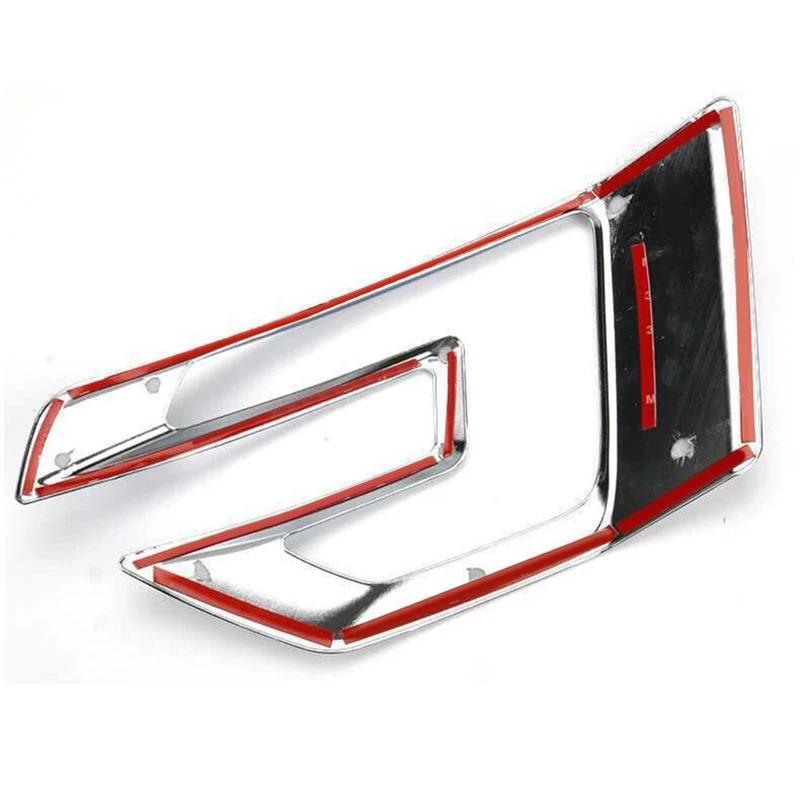 2 шт. Серебристая Хромированная передняя противотуманная фара узкая Накладка для