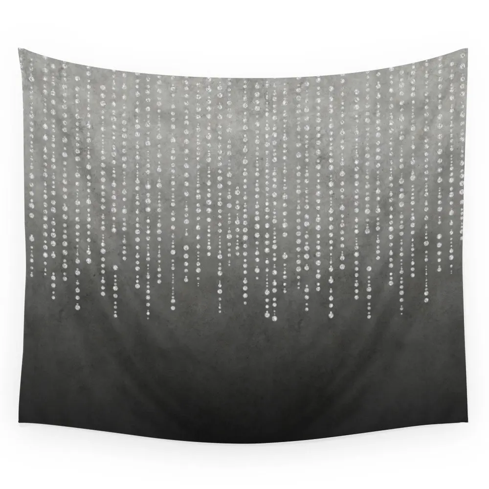 МАНДАЛА ГОБЕЛЕН Серебряный гламурный напечатанный настенный гобелен украшение