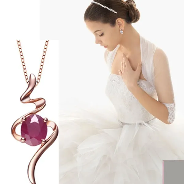 0 4 карат с настоящим Рубином золотые ювелирные изделия ожерелье драгоценным