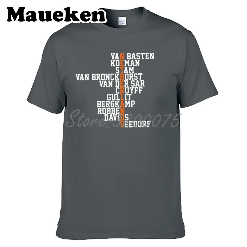 Мужская футболка с надписью Legend netherland VAN BASTEN CRUYFF GULLIT BERGKAMP SEEDORF в стиле ретро W1118001 |