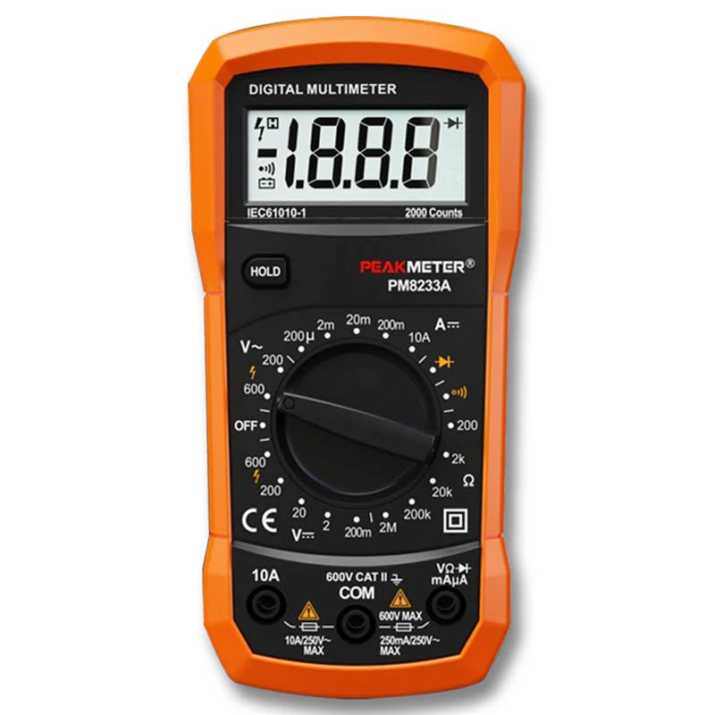 PM8233A Официальный PEAKMETER лучшая низкая цена карманный размер прозрачный ЖК-дисплей AC DC 2000 отсчетов Ручной цифровой мультиметр PM8233 серии - Цвет: PM8233A