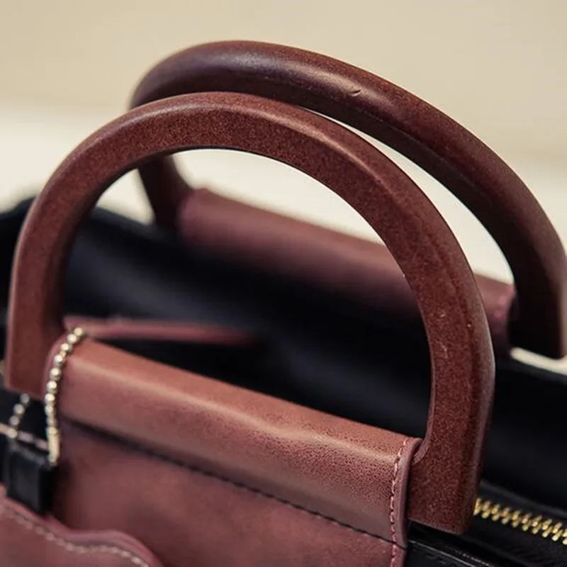 Женская сумка из ПУ кожи винтажная Повседневная через плечо с ручкой сверху