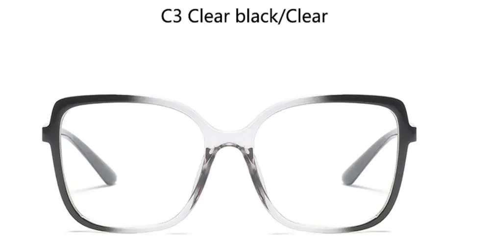 c3 clear black clear Ультра-светильник, оправа, модные квадратные очки для чтения, оптические очки, оправа, трендовые Брендовые очки для женщин, ретро красные очки - Цвет оправы: c3 clear black clear