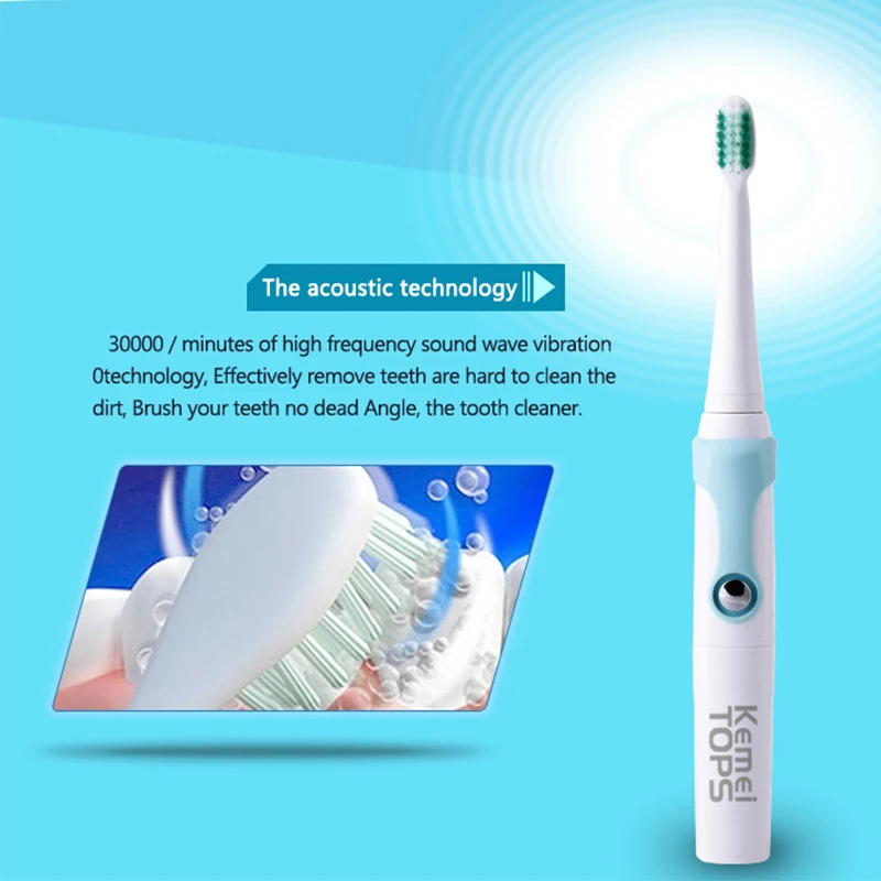 Kemei 360 Degrees Chargeable Electric Toothbrush Ultrasonic Whitening Teeth 30000/SEC Professional Protection Brush 907 | Бытовая