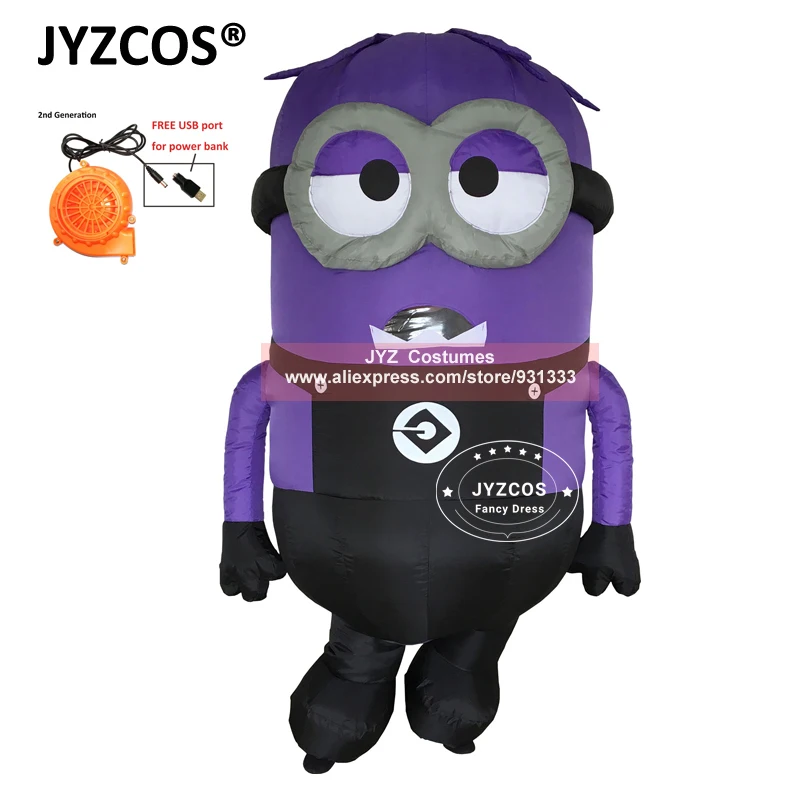 JYZCOS надувные Миньоны костюмы на Хэллоуин для взрослых из мультфильма Despicable Me
