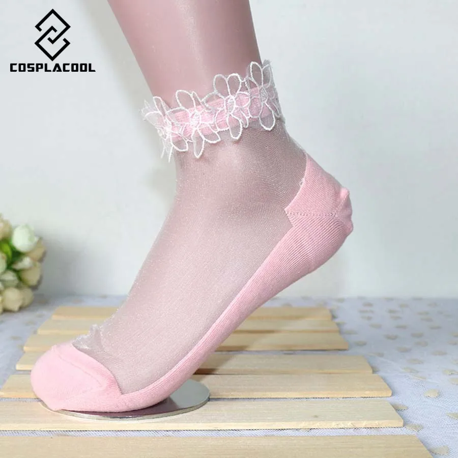 [COSPLACOOL] Новый Креативный цветочный узор красивый кружевной Sox летний японский