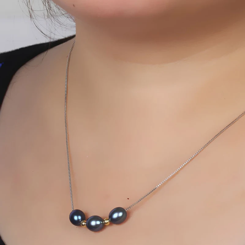 Ожерелье YIKALAISI 2017 с подвеской из пресноводного жемчуга 100% натуральный жемчуг