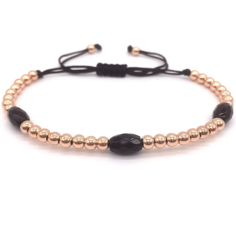 NAIQUBE 2017 New Design Brand Men Bracelet Prismatic Stone Beads&amp4MM copper Beads Braided Macrame Jewelry Gift | Украшения и