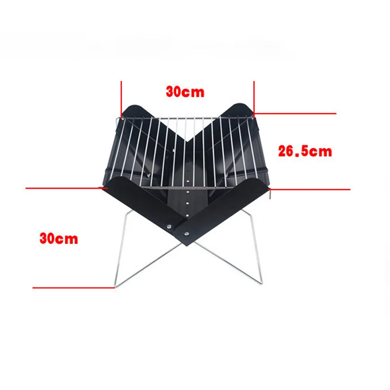 Портативный складной гриль для барбекю с древесным углем съемный улицы легко