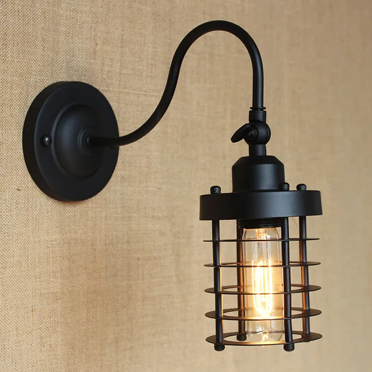 Винтажный домашний настенный светильник с гусиным горлом E27 Edison fitting Лофт