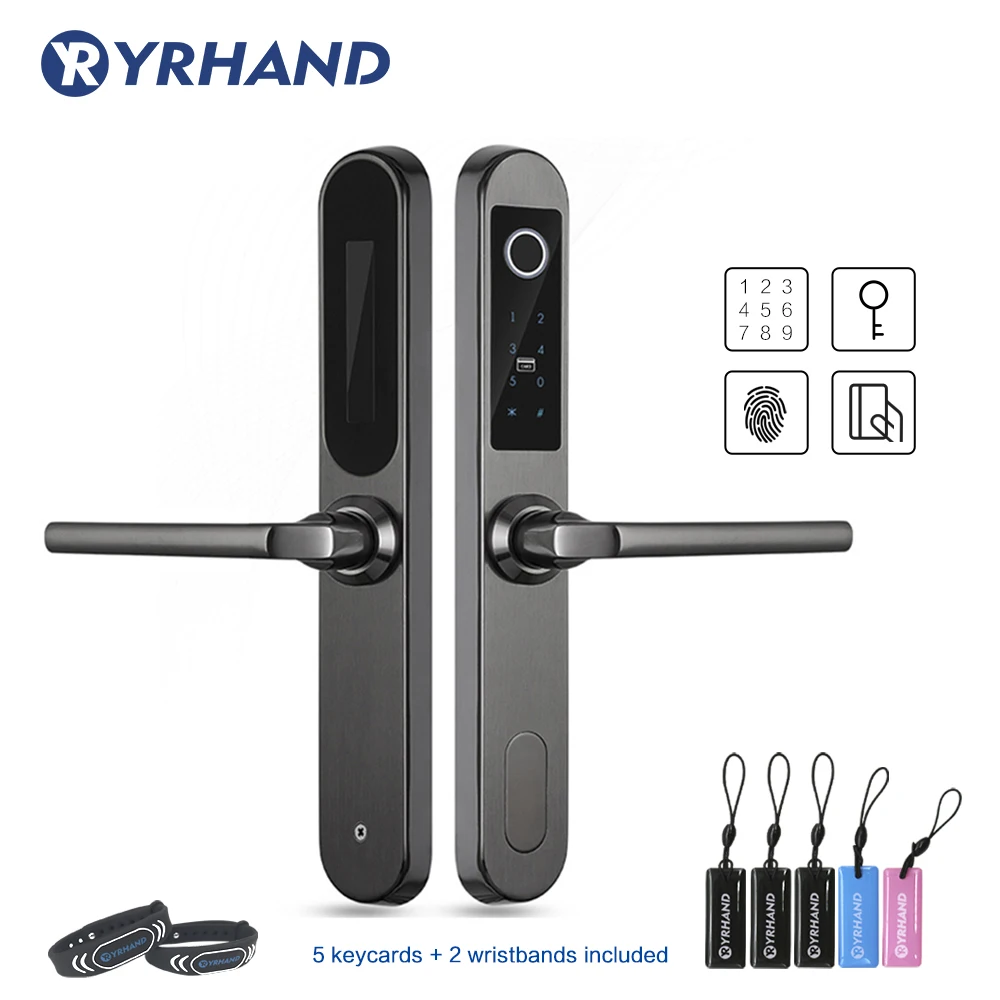 Электронный замок с отпечатком пальца цифровой дверной из нержавеющей стали 304
