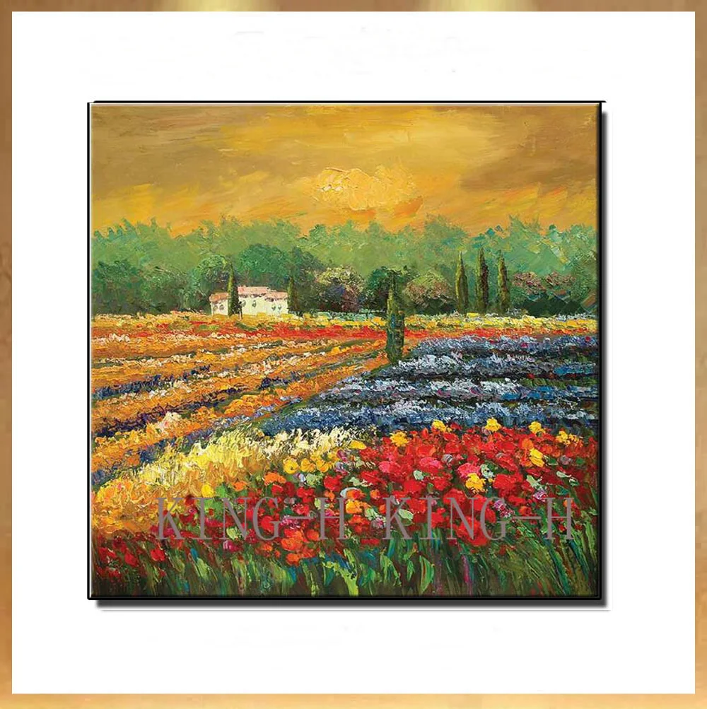 Painting Scenery Landscape Pastoral Scenery Harvest Rural Porch Red Sofa Hall Without A Frame