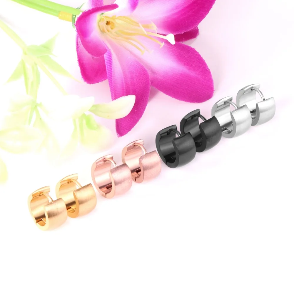 Luxxisskids серьги кольца наборы 4 пар/лот нержавеющая сталь золото/сталь/розовое
