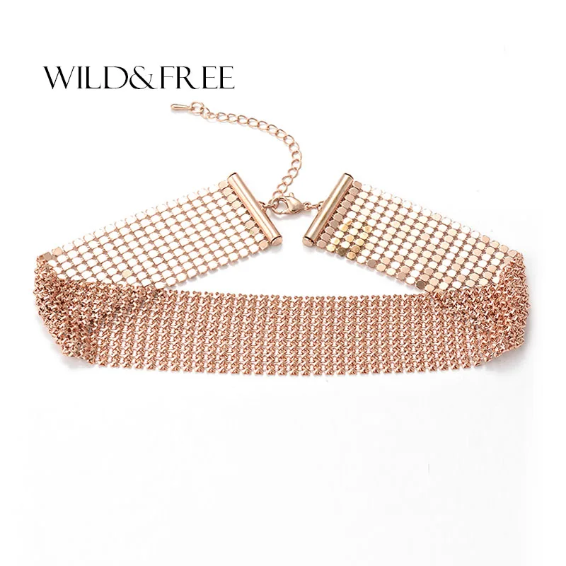 Wild& Free, стимпанк, 3 цвета, блестки, широкая сетка, колье, ожерелье, модное, эффектное, бохо, ожерелье, макси, ювелирное изделие, Collare для женщин