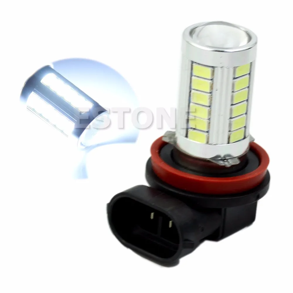 H11 супер яркий 5630 SMD 33 светодиодный 12V Авто белые противотуманные лампы Светильник