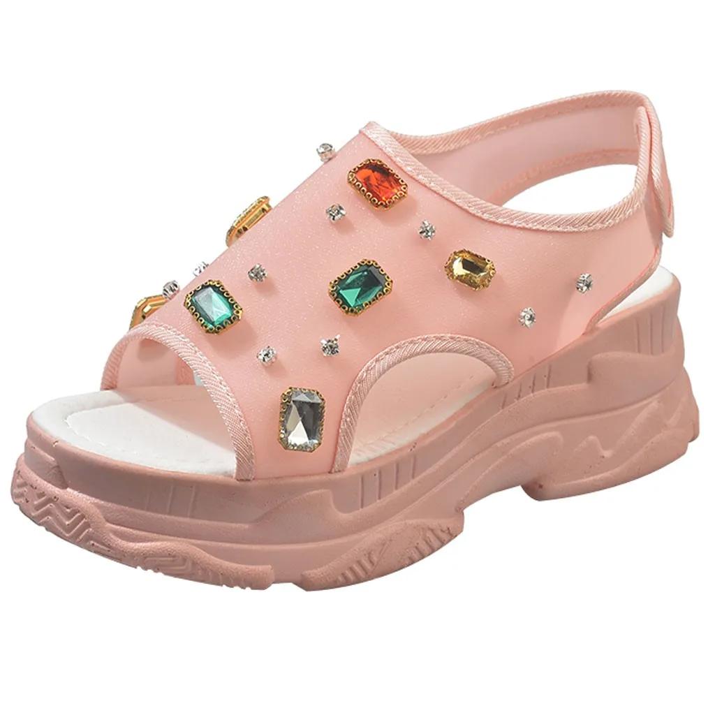 Сандалии SAGACE женские прозрачные уличная летняя обувь платформа открытый носок