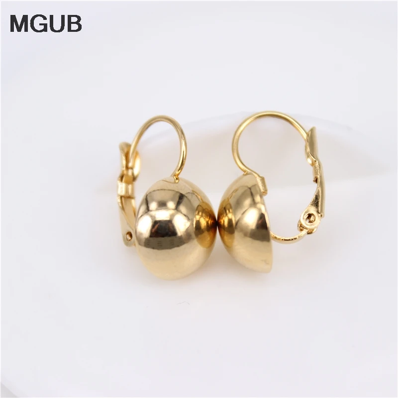 2019 Stainless steel hand-polished Diameter 8mm 10mm 12mm semi-circular Drop earrings Smooth forwomen LH652 | Украшения и