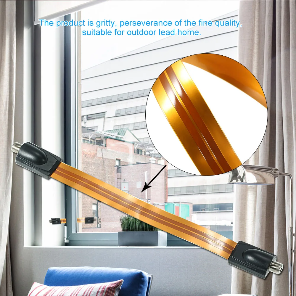 Экстремальный тонкий плоский силовой кабель гнездовой разъем F подходит для окон