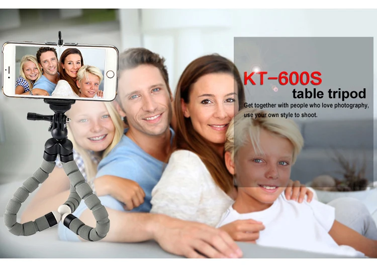 Kingjoy официальный KT-600S мини-штатив Осьминог Para Movil гибкий держатель мобильного телефона для телефона камеры смартфона Gopro стенд