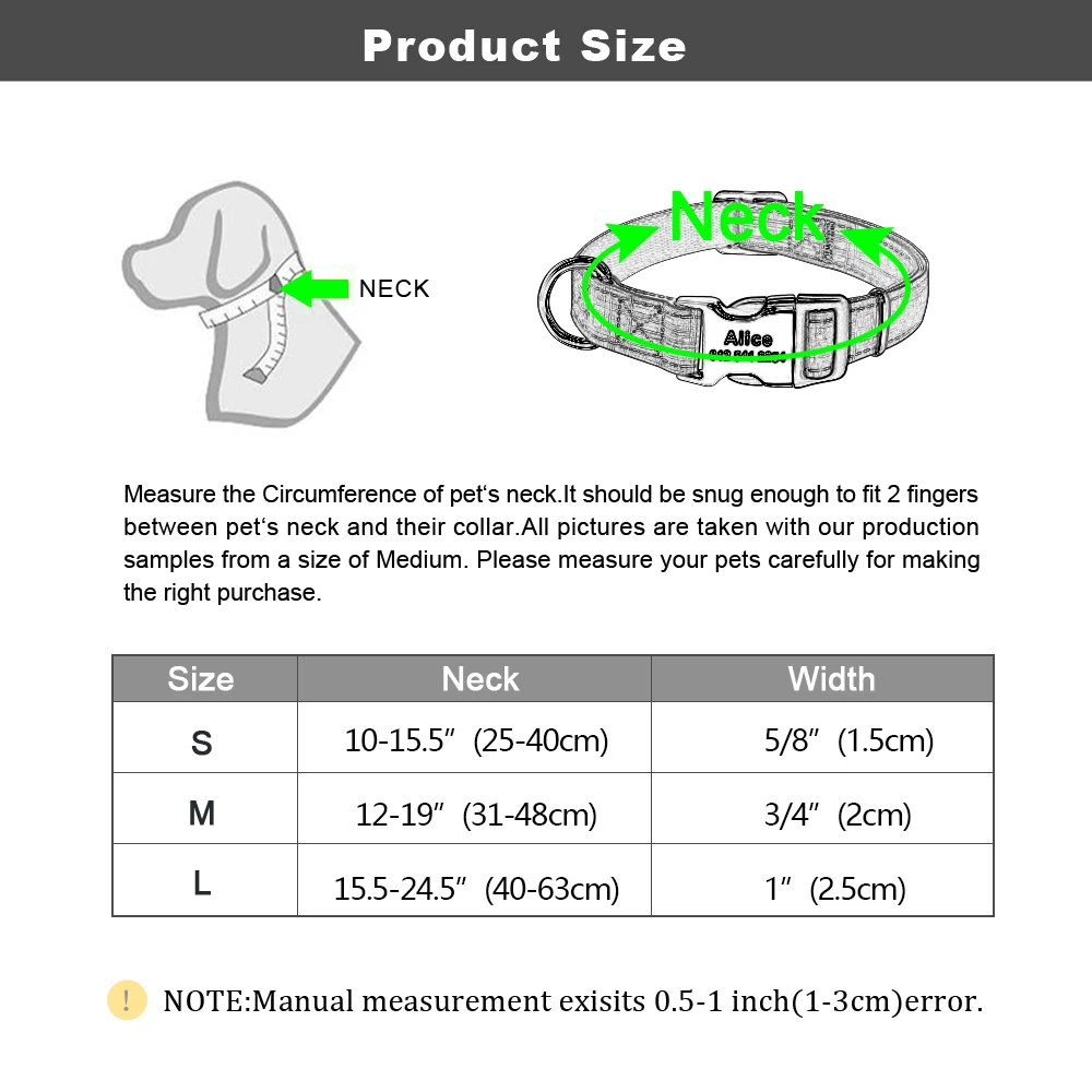 

Personalized Dog Collar Nylon Dog Puppy Collars Adjustable Customized Name ID Dogs Collar For Small Medium Large Dogs Chihuahua