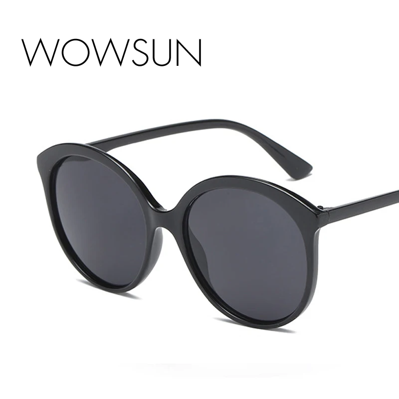 WOWSUN Новые Круглые Солнцезащитные очки женские фирменные дизайнерские пляжные