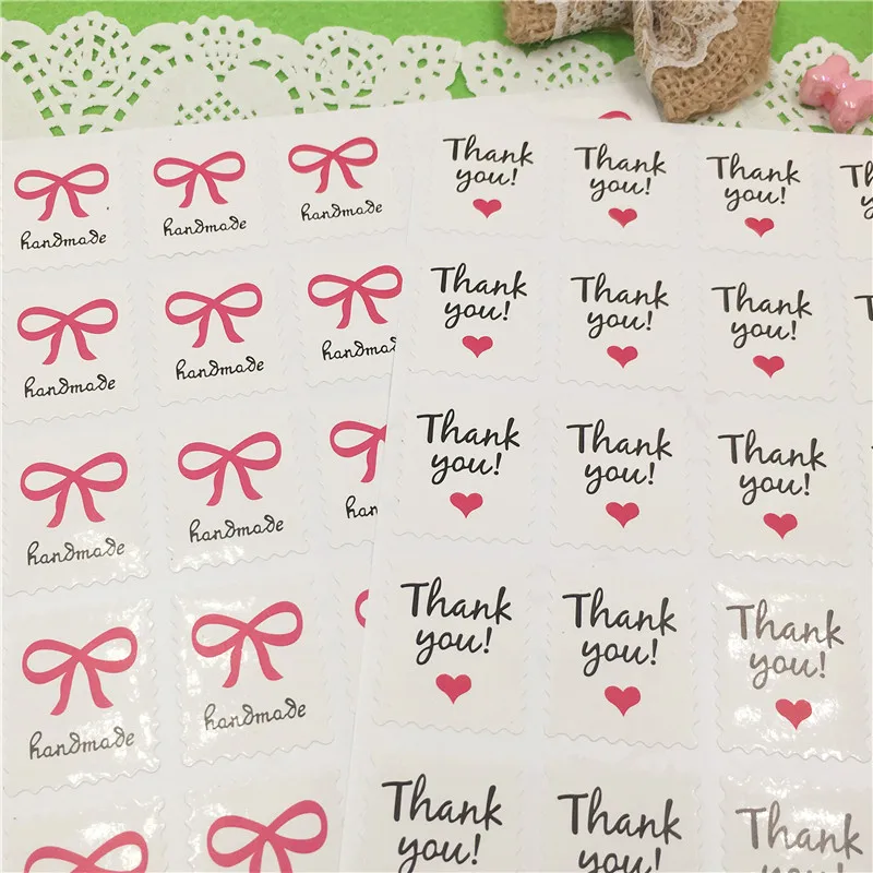 Белый коричневый бумажный стикер этикетки для торта хлебобулочных печенья