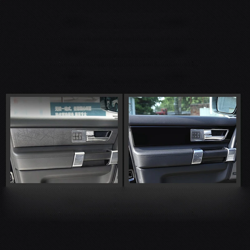 

lsrtw2017 Pearl chrome abs car door inside handle panel trims for land rover discovery 4 2009 2010 2011 2012 2013 2014 2015 2016