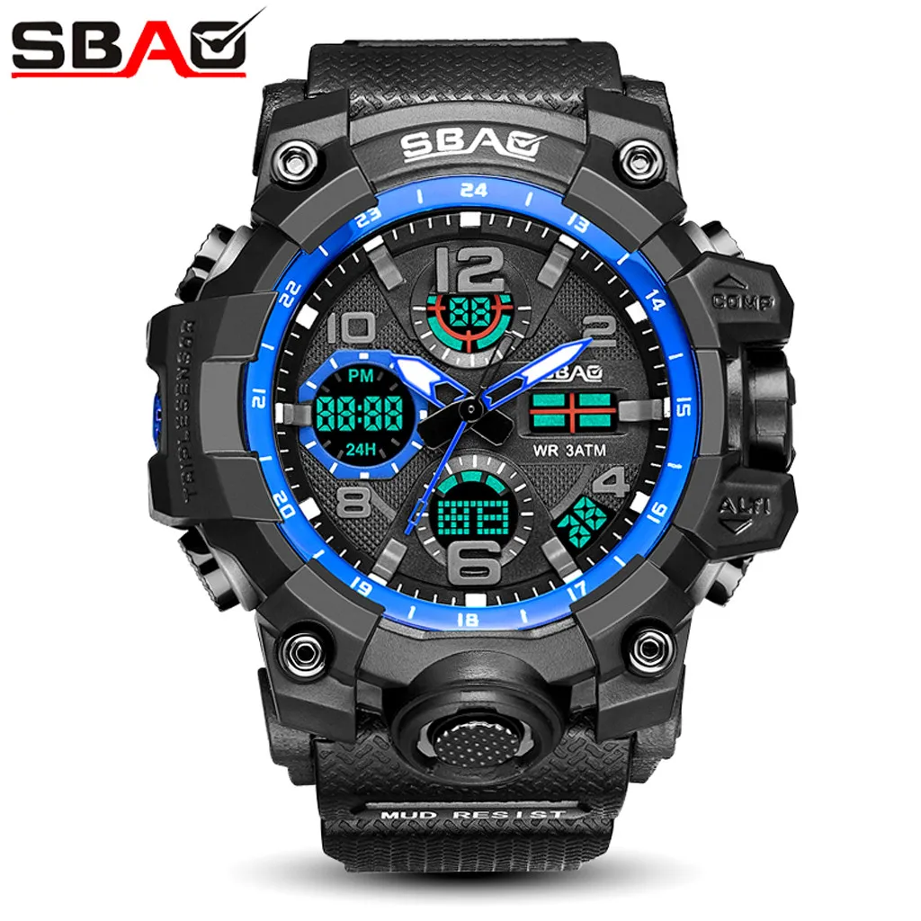 

2022 SBAO спортивные часы, мужские цифровые светодиодные электронные военные часы, наручные часы из ТПУ, часы, saat montre, Прямая поставка, relogio