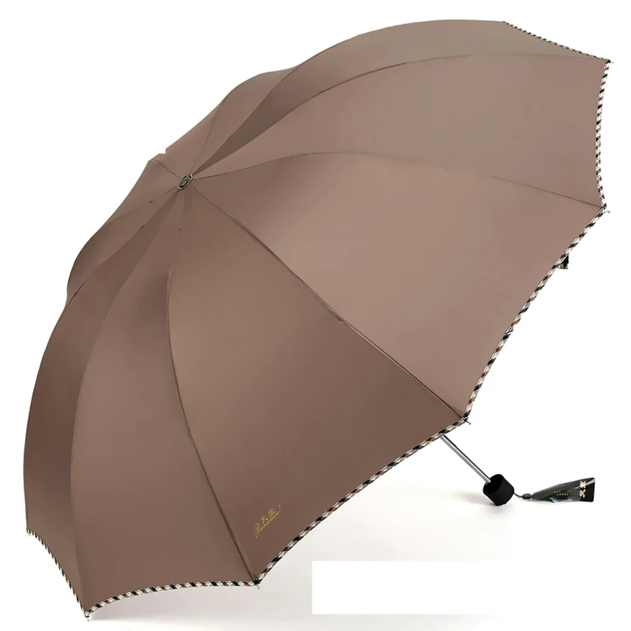 Автоматическая складная сумка зонт для женщин черный мини с защитой от ветра