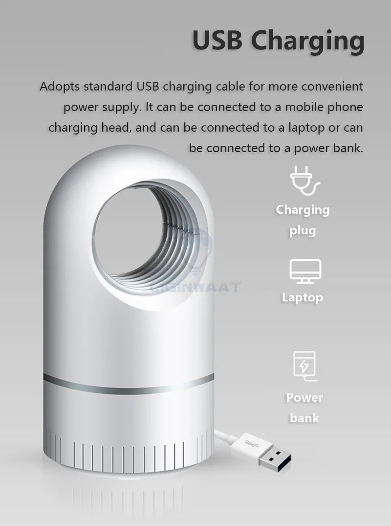 LIGINWAAT USB СВЕТОДИОДНЫЙ светильник-убийца от комаров ультрафиолетовый свет энергосберегающие мухи комары уничтожитель контроль за паразитами фотокаталитическая ловушка лампа