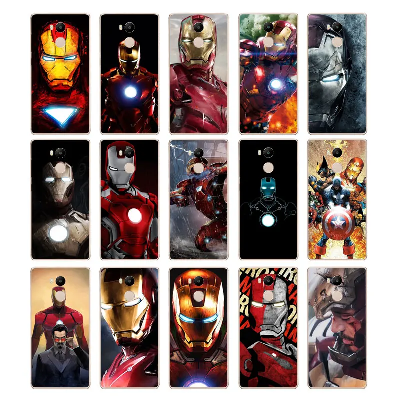 DREAMFOX M338 Iron Man Soft TPU Silicone Case Cover For Xiaomi Redmi Note 3 4 5 Plus 3S 4A 4X 5A Pro Global |