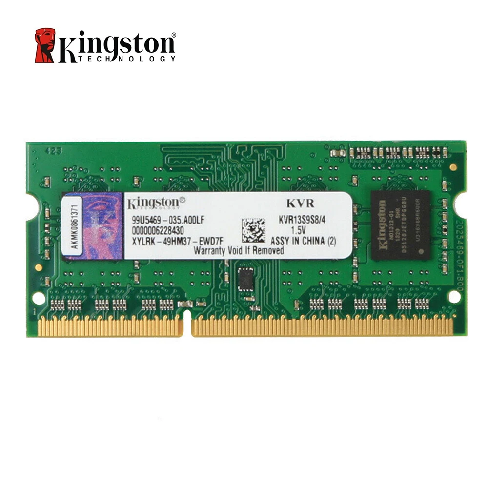 Память для ноутбука Kingston valueu 4 Гб 1333 МГц PC3 10600 DDR3 Non ECC CL9 SODIMM SR X8|Оперативная память|