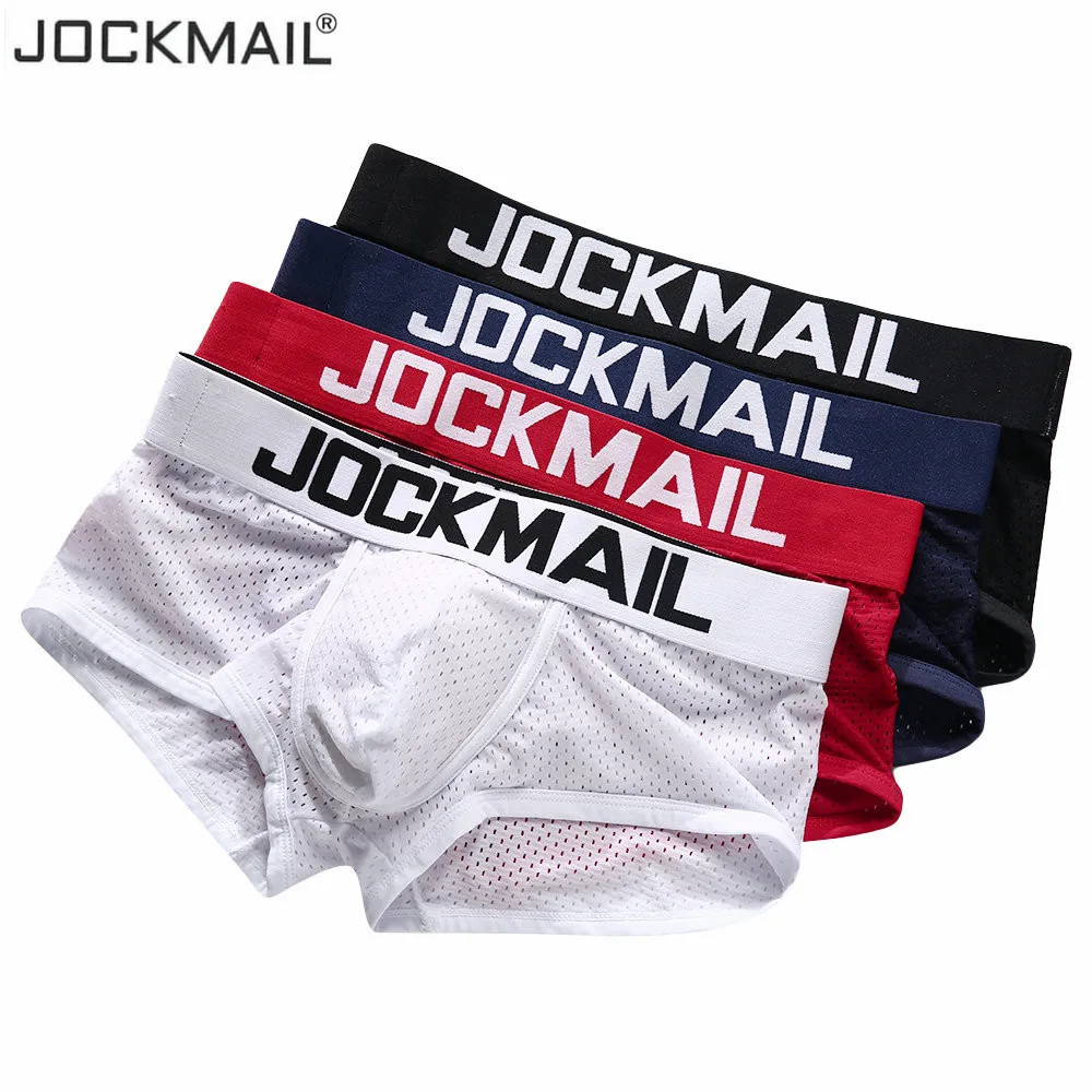 JOCKMAIL, новинка, сексуальное мужское нижнее белье, боксеры, дышащая сетка, мужские трусы, u-образные выпуклые мужские боксеры, мужские трусы, летняя мужская одежда
