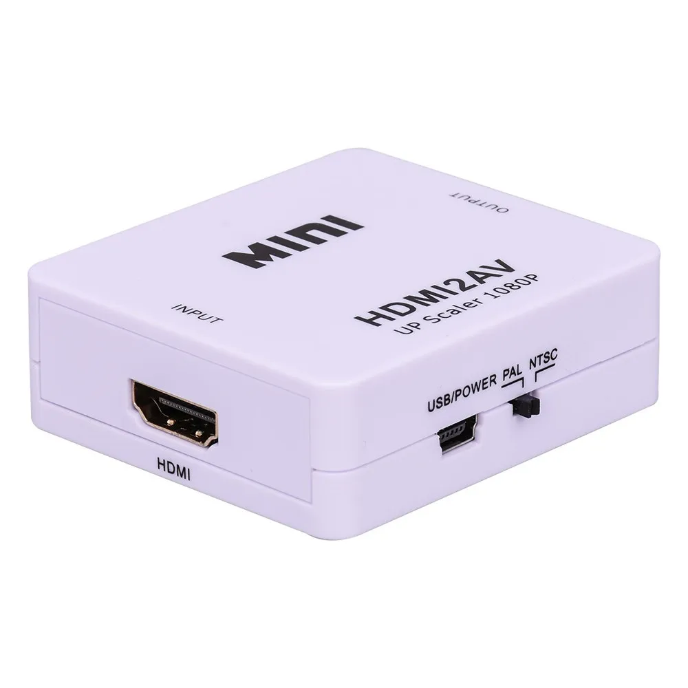 Zeadow HDMI в RCA 1080P AV 3RCA CVBS композитный видео аудио конвертер адаптер Поддержка PAL/NTSC с